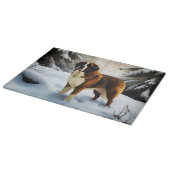 Planche À Découper Saint Bernard Laisser Neige Noël (Coin)