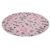 Planche À Découper Saint-Valentin : Arrière - plan "Je t'aime". (Coin)