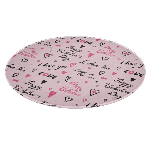 Planche À Découper Saint-Valentin : Arrière - plan "Je t'aime". (Coin)