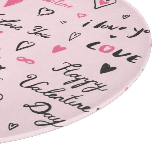 Planche À Découper Saint-Valentin : Arrière - plan "Je t'aime". (Coin)