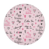 Planche À Découper Saint-Valentin : Arrière - plan "Je t'aime". (Devant)