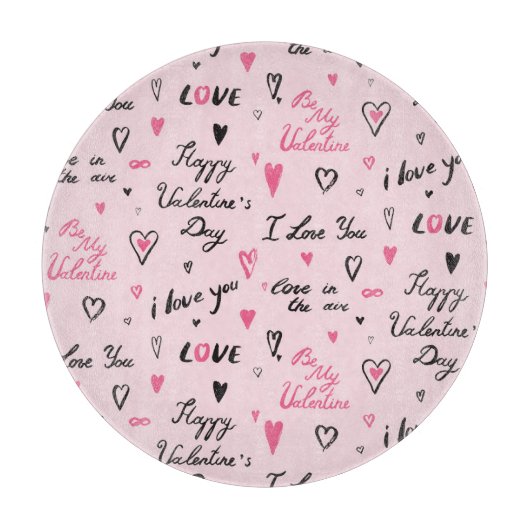 Planche À Découper Saint-Valentin : Arrière - plan "Je t'aime". (Devant)