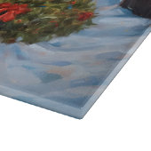 Planche À Découper Saison de Noël de Boston Terrier (Coin)