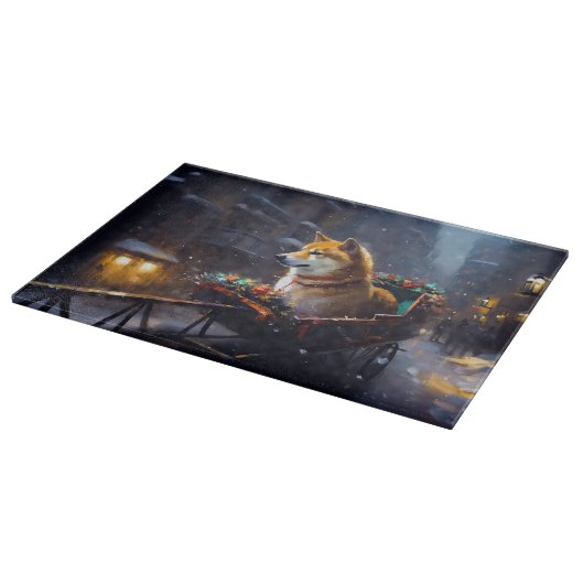 Planche À Découper Saison de Noël de Shiba Inu (Coin)