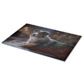 Planche À Découper Saison de Noël du berger australien (Coin)