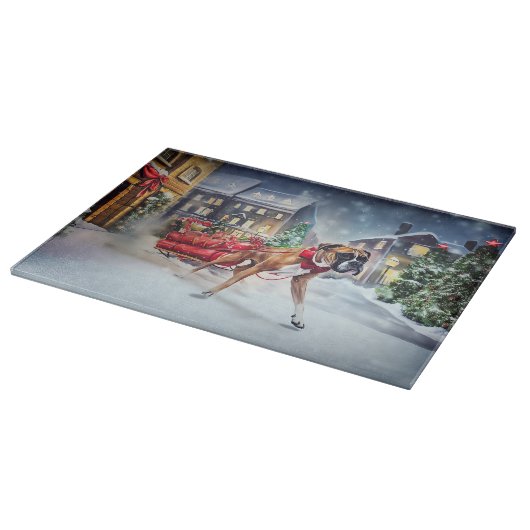 Planche À Découper Saison Festive de Noël de Boxer (Coin)