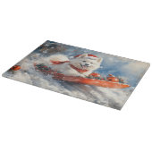 Planche À Découper Samoyé Chien dans la boue Laisser il neige Noël (Coin)