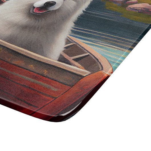 Planche À Découper Samoyé sur une pagaie : une aventure Pittoresque (Coin)