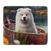 Planche À Découper Samoyé sur une pagaie : une aventure Pittoresque (Devant)