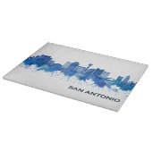 Planche À Découper San Antonio Texas Skyline Blue (Coin)