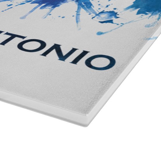 Planche À Découper San Antonio Texas Skyline Blue (Coin)