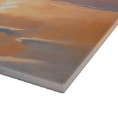 Planche À Découper Sandy Australian Shepherd Dog on Beach Sunset (Coin)