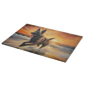 Planche À Découper Sandy Paws Chien Malinois Belge sur le coucher du  (Coin)