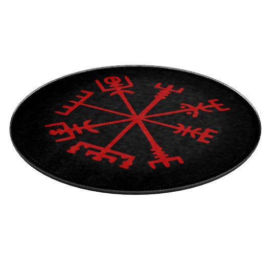 Planche À Découper Sang Rouge Vegvísir (Viking Compass) (Coin)