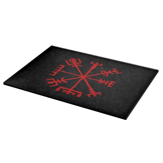 Planche À Découper Sang Rouge Vegvísir (Viking Compass) (Coin)