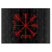 Planche À Découper Sang Rouge Vegvísir (Viking Compass) (Devant)