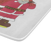 Planche À Découper Santa Claus en rouge avec sac cadeau et lunettes (Coin)