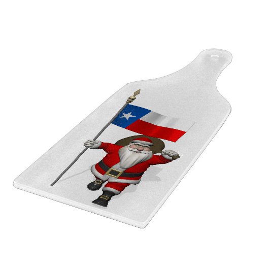 Planche À Découper Santa Claus with Ensign Of Texas (Coin)