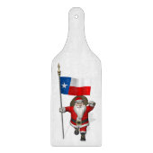 Planche À Découper Santa Claus with Ensign Of Texas (Devant)