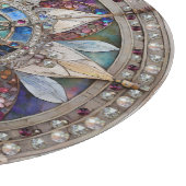Planche À Découper Saphirs roses et bleus Diamants Perles Mandala (Coin)