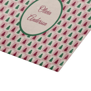 Planche À Découper Sapin de Noël Bourgogne Vert Pin Motif Personnalis
