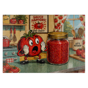 Planche À Découper Sauce tomate amusante