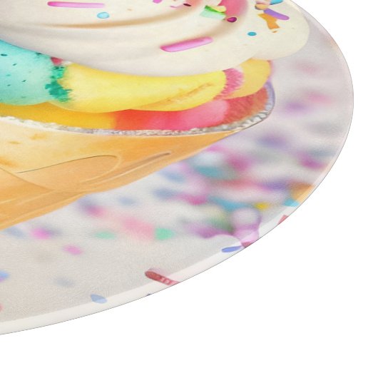 Planche À Découper Saupoudrer de cônes de crème glacée (Coin)