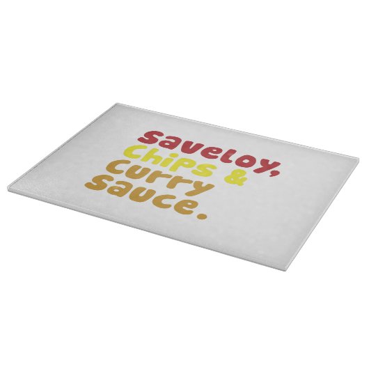 Planche À Découper Saveloy, chips & Curry Sauce. (Coin)