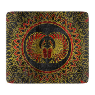 Planche À Découper Scarabée égyptien de scarabée - or et métallique