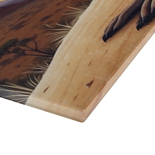 Planche À Découper Scène autochtone australienne sur le thème Kangaro (Coin)