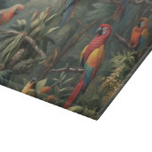 Planche À Découper Scène botanique de perroquets et ananas (Coin)