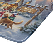 Planche À Découper Scène d'art de Noël enneigée et cosy (Coin)