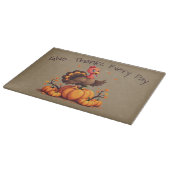 Planche À Découper Scène de dinde de Thanksgiving mignonne avec citro (Coin)