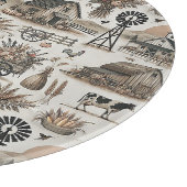 Planche À Découper Scène de ferme rustique (Coin)