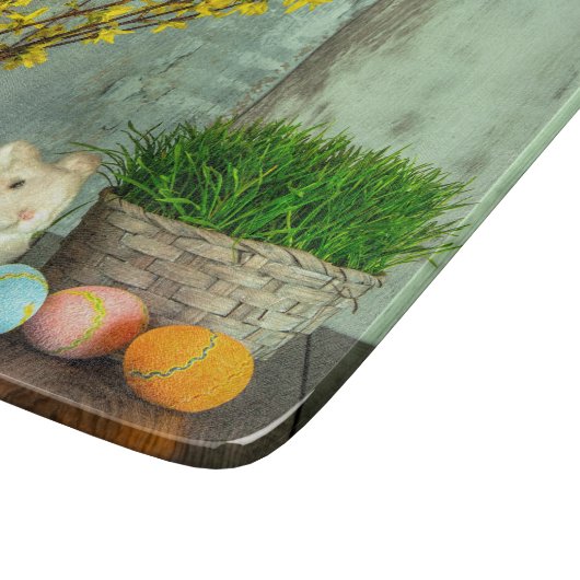 Planche À Découper Scène de lapin et d'oeuf de Pâques (Coin)