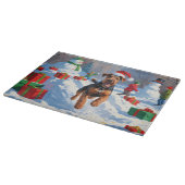 Planche À Découper Scène de neige festive de Noël à Airedale (Coin)