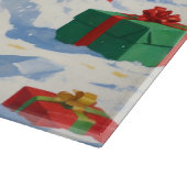 Planche À Découper Scène de neige festive de Noël à Airedale (Coin)