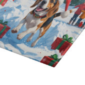 Planche À Découper Scène de neige festive de Noël Beagle (Coin)