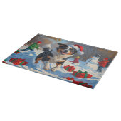 Planche À Découper Scène de Noël de bétail australien (Coin)