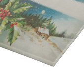 Planche À Découper Scène de Noël Hiver de neige blanche (Coin)