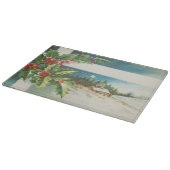 Planche À Découper Scène de Noël Hiver de neige blanche (Coin)