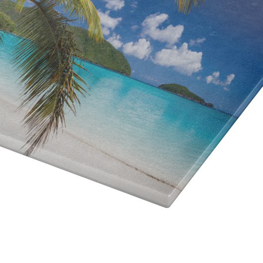 Planche À Découper Scène De Plage Tropicale (Coin)