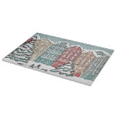 Planche À Découper Scène de ville d'hiver (Coin)