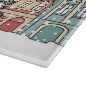 Planche À Découper Scène de ville d'hiver (Coin)