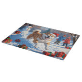 Planche À Découper Scène enneigée festive d'Akita Noël (Coin)