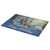 Planche À Découper Scène fantasque de la forêt de Noël (Coin)