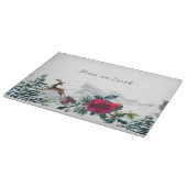Planche À Découper Scène forestière avec Rose et Holly (Coin)