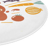 Planche À Découper Scène Whimsical Kitchen avec "Let’s Cook" Texte - (Coin)