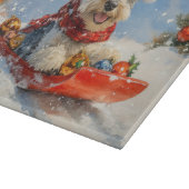 Planche À Découper Schnauzer Chien dans la corniche Laissez-le neiger (Coin)