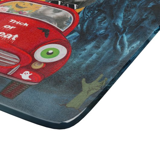 Planche À Découper schnauzer Chien voiture voiture effrayant Hallowee (Coin)